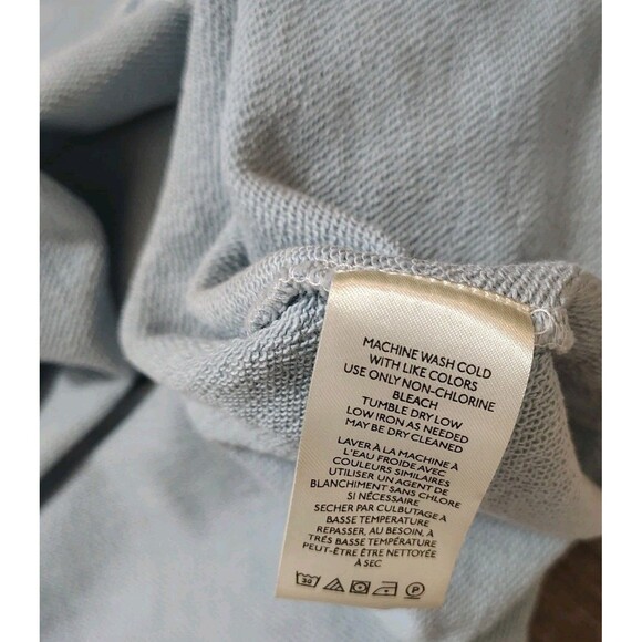 Free People Madeleine Sweatshirt Womens Size XS Blue Striped Oversized Pullover - Picture 9 of 12